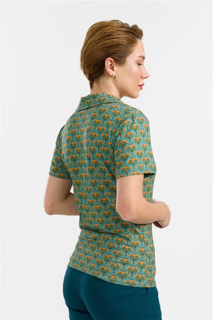 Suzy Top Short Sleeve Blooming