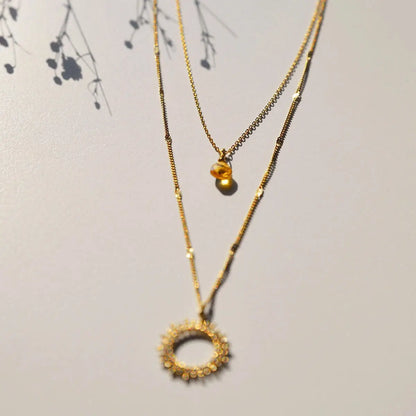 Necklace Gold Sun