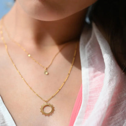 Necklace Gold Sun