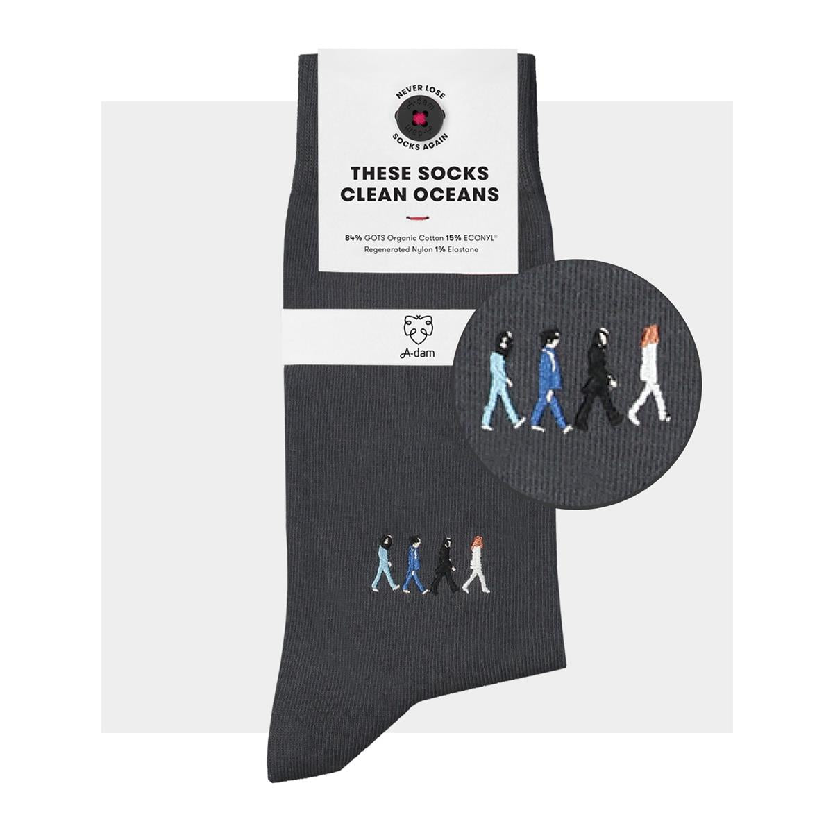 A-dam Onno Socken aus Bio-Baumwolle mit Stickerei bei Marlowe nature