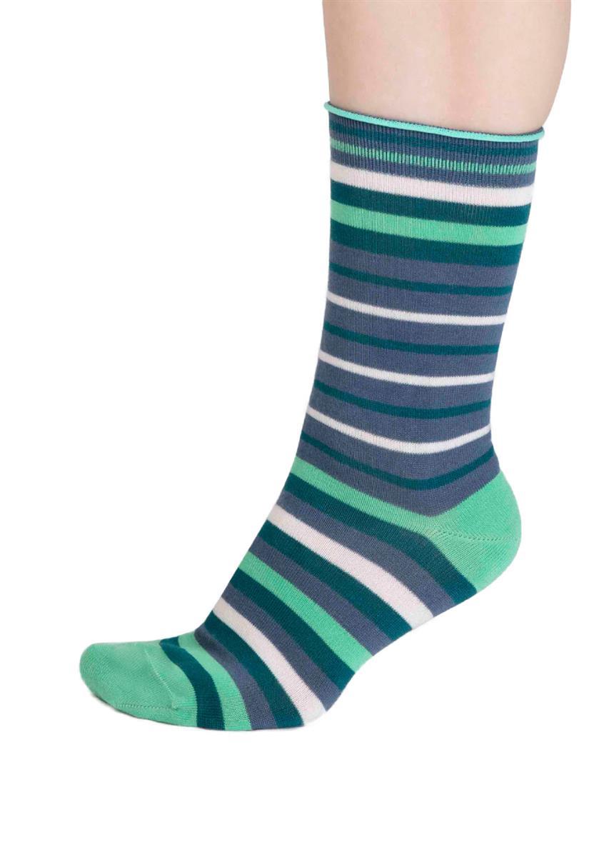Lucia Bamboo Stripe Socks
