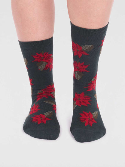 Poinsettia Christmas Bike Sock Box