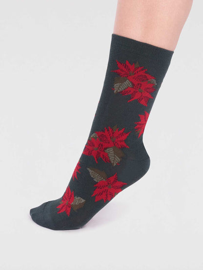 Poinsettia Christmas Bike Sock Box