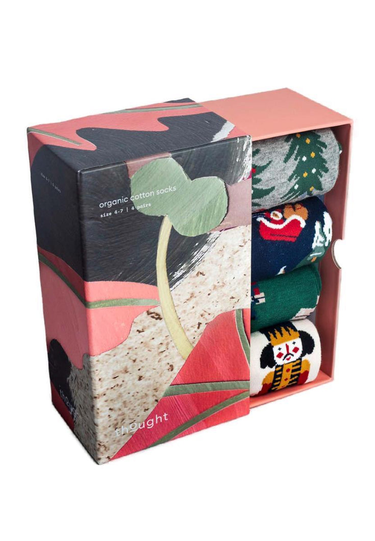 Eleodora Christmas Organic Cotton 4 Pack Sock Box