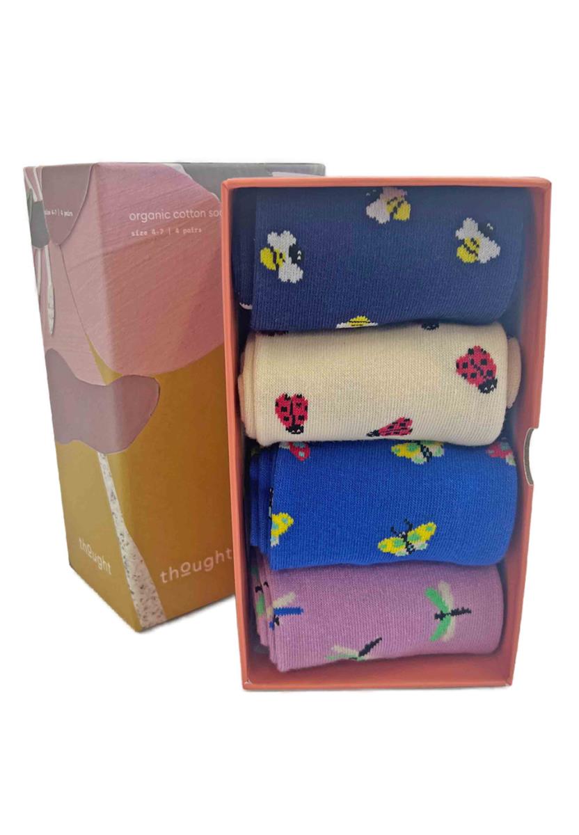 Cloris Insect Organic Cotton 4 Sock Gift Box