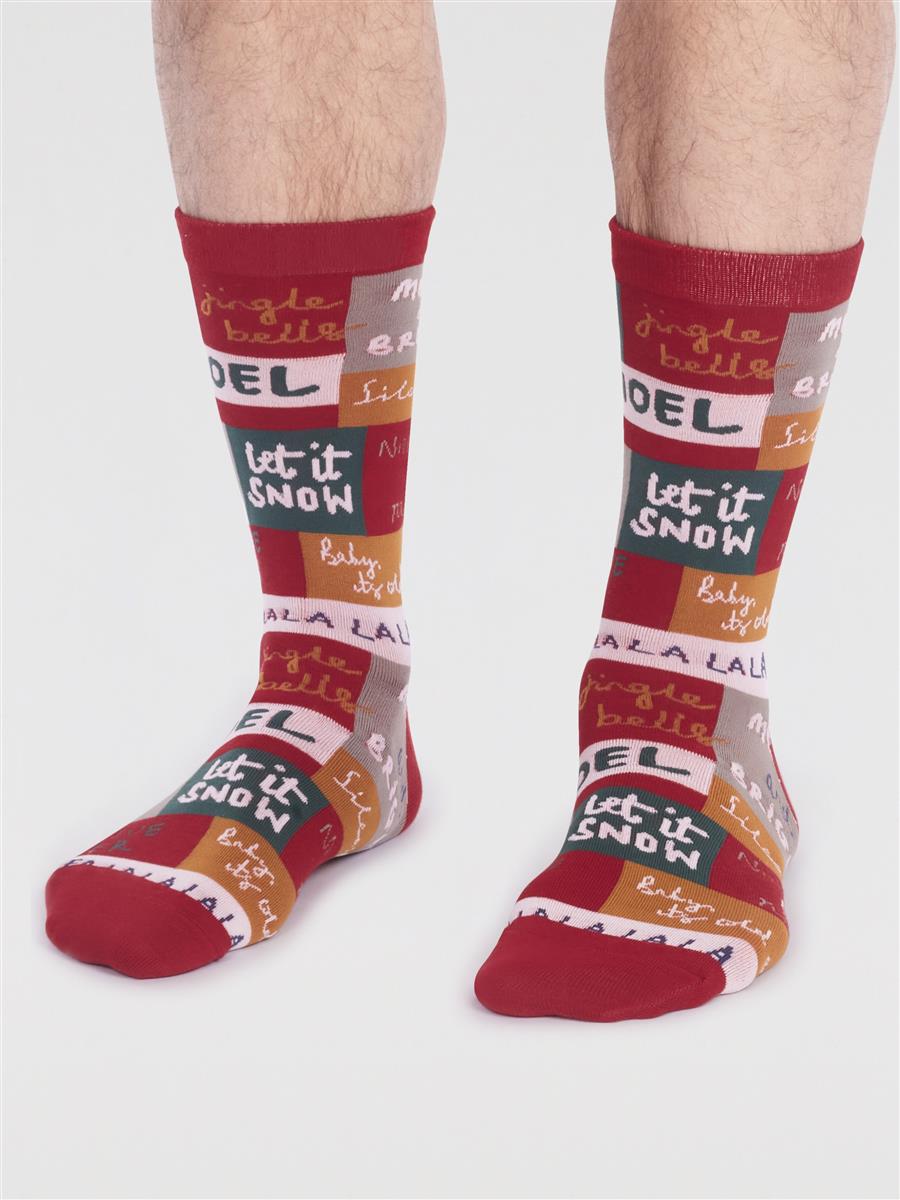 Caleb Christmas Slogan Socks