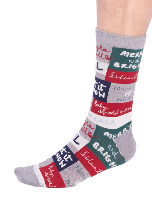 Caleb Christmas Slogan Socks