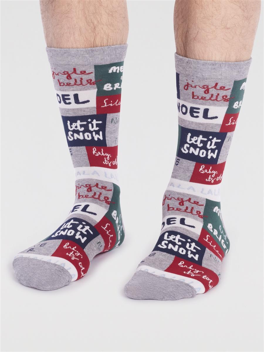 Caleb Christmas Slogan Socks