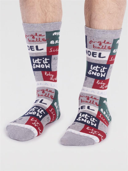 Caleb Christmas Slogan Socks