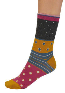 Rondel Spot And Stripe Bamboo Ankle Socks