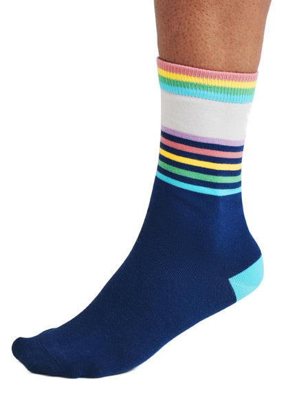 Clara Rainbow Stripe Organic Cotton Socks