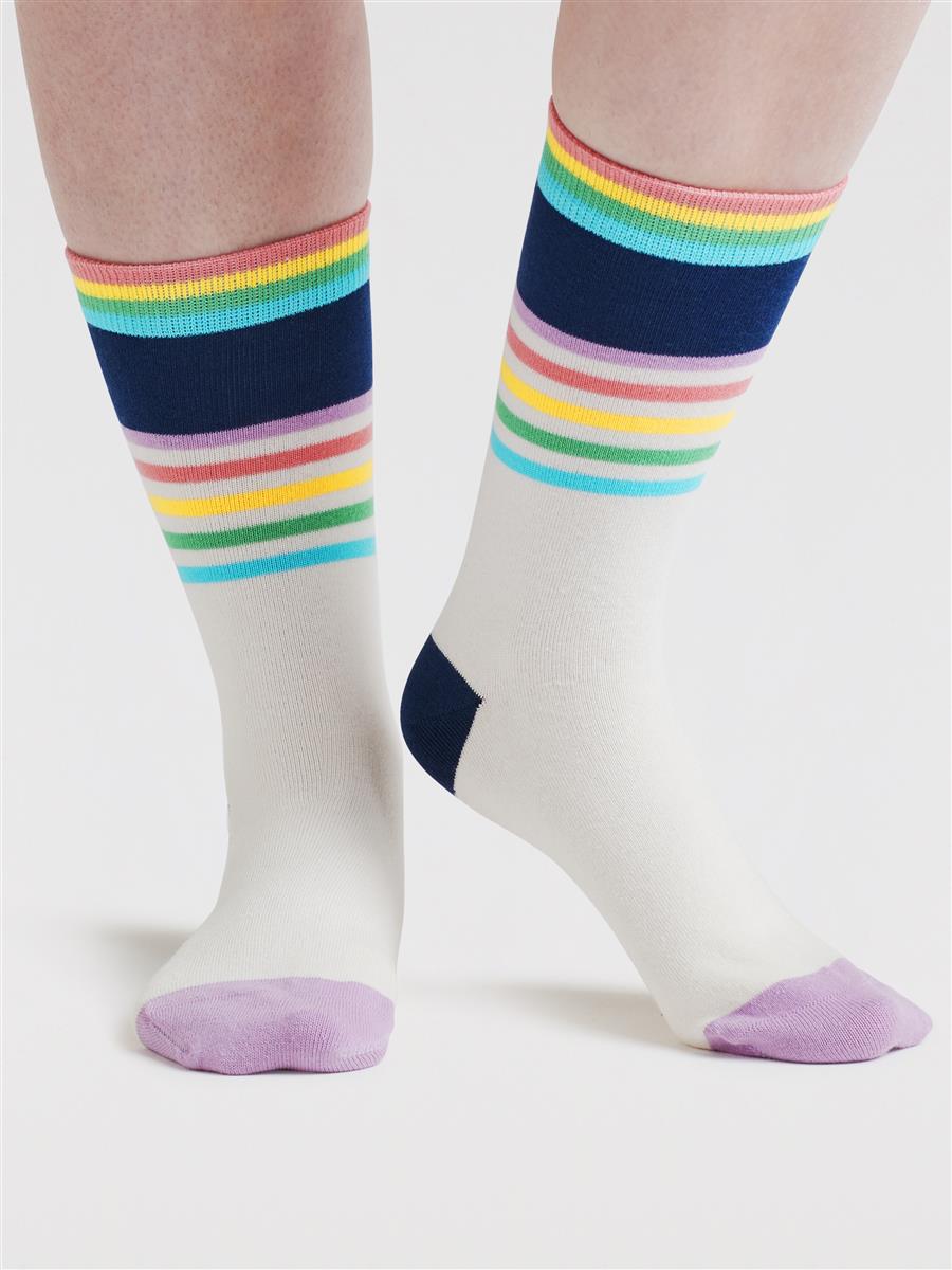 Clara Rainbow Stripe Organic Cotton Socks