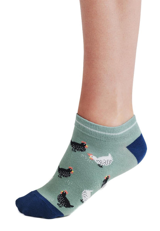 Celia Chicken Bamboo Trainer Socks