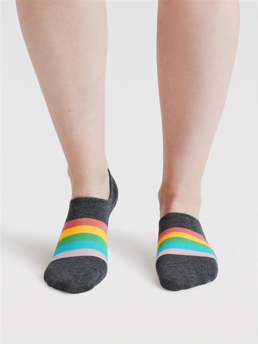 Dina Rainbow Bamboo No-Show Socks