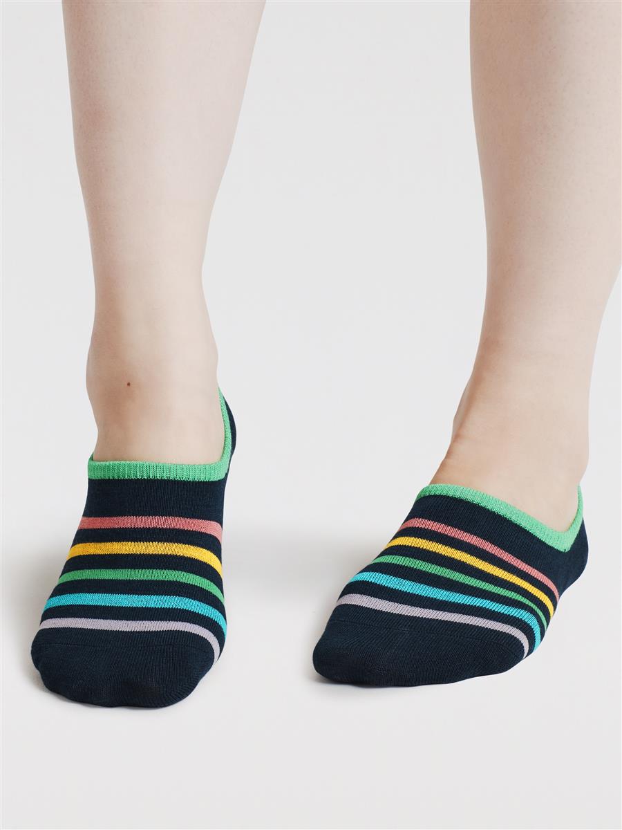 Dina Rainbow Bamboo No-Show Socks