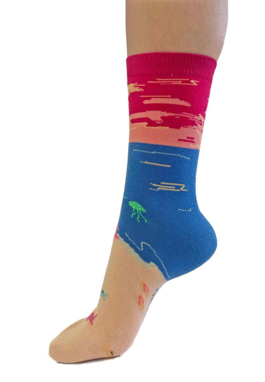 Bess Beach Sunset Bamboo Socks