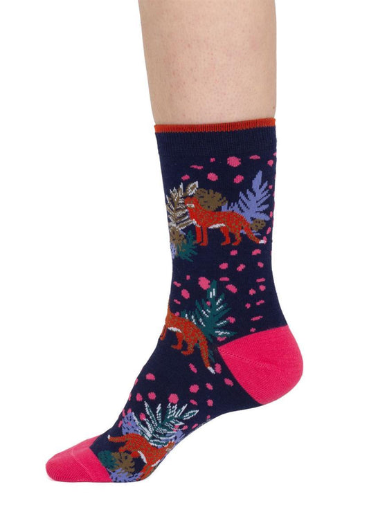 Tropical Animal Crew Socks