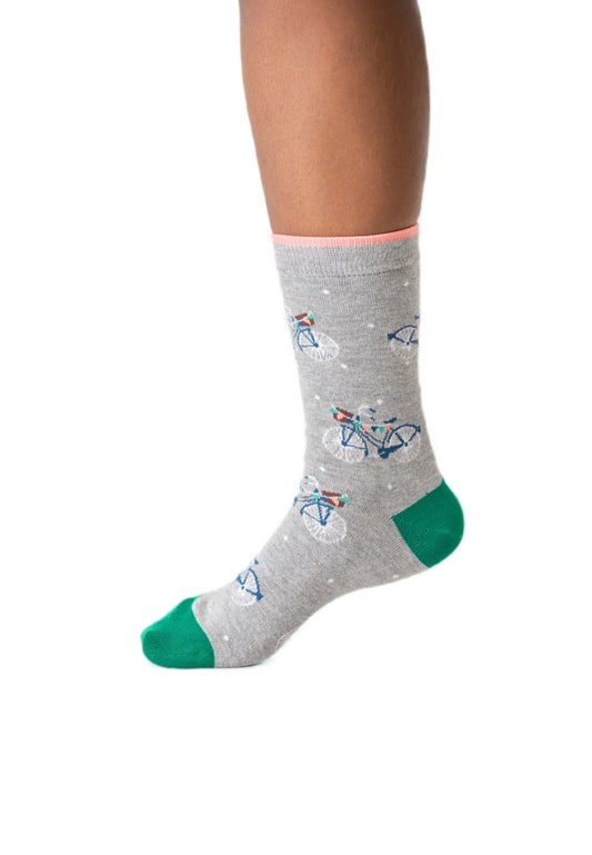 Womens Bunting Bike Bamboo Crew Socks