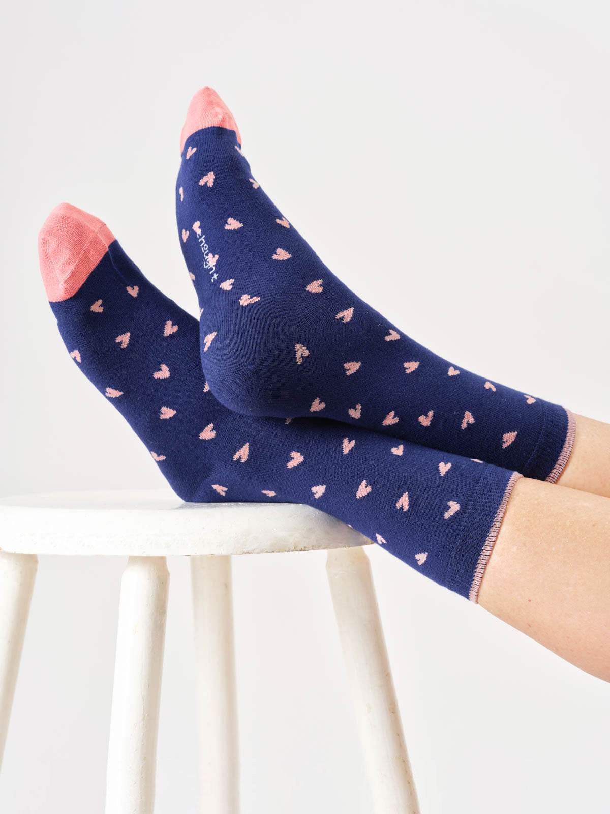 Womens Ditsy Motif Bamboo Crew Socks