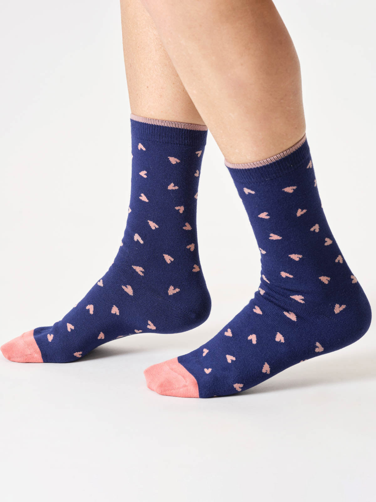Womens Ditsy Motif Bamboo Crew Socks