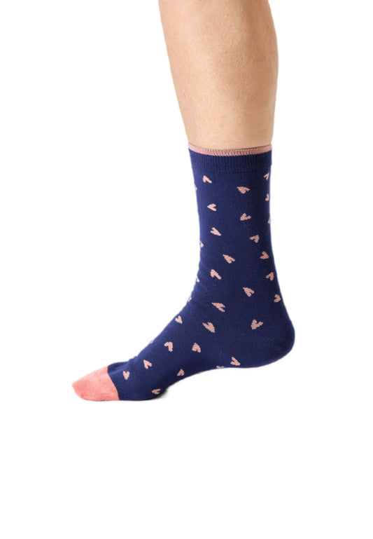 Womens Ditsy Motif Bamboo Crew Socks