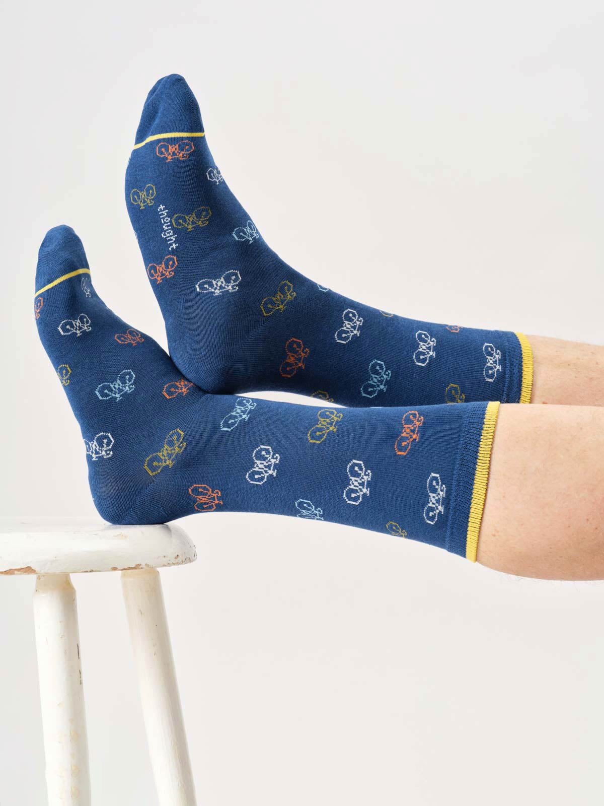 Mens Multi Bike Bamboo Crew Socks