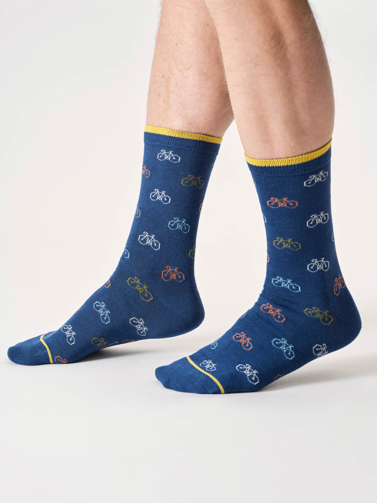 Mens Multi Bike Bamboo Crew Socks