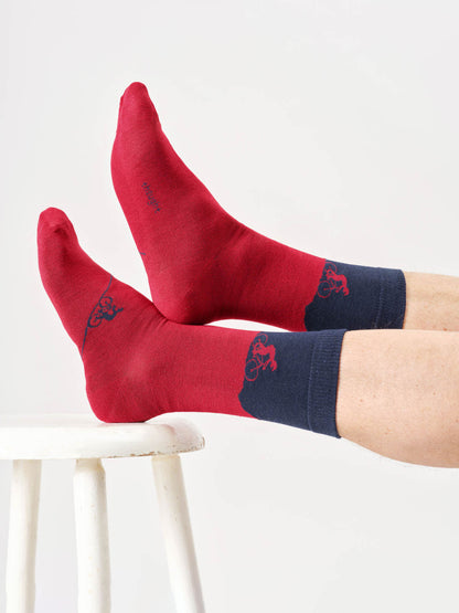 Mens Mountain Bike Bamboo Crew Socks