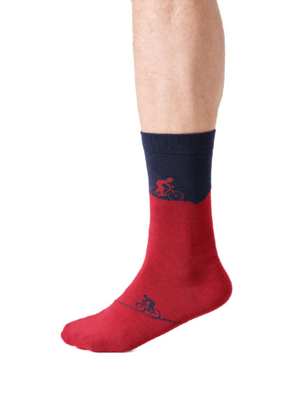 Mens Mountain Bike Bamboo Crew Socks