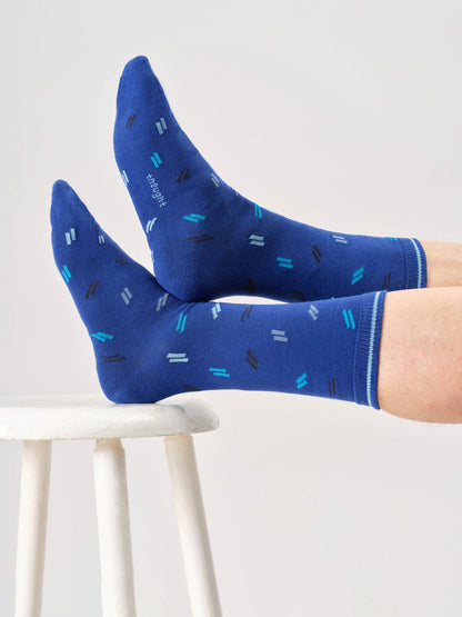 Mens Spot & Stripe Organic Cotton Gift Box Of 4 Socks