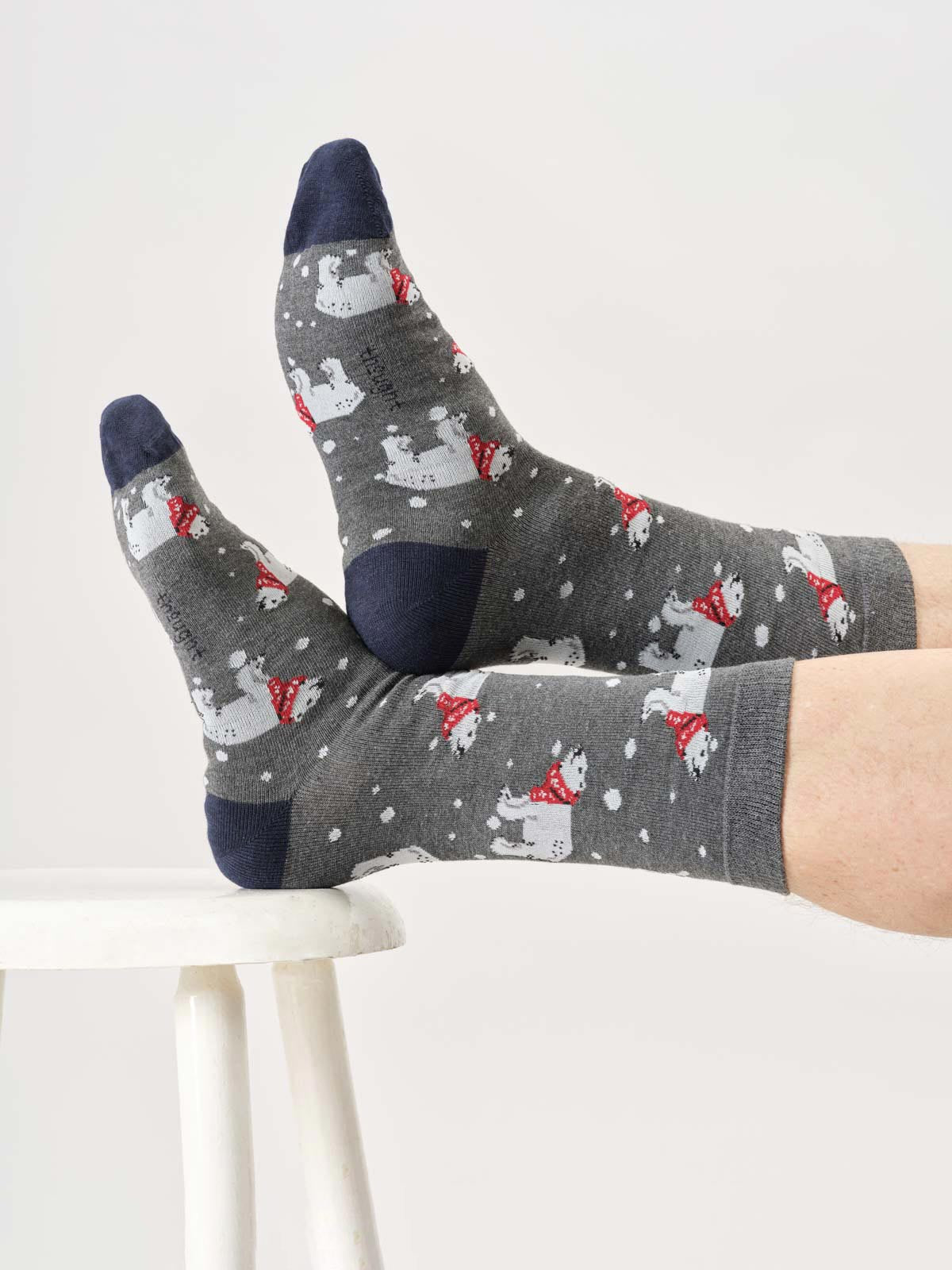 Mens Christmas Animals Bamboo Gift Box Of 4 Socks