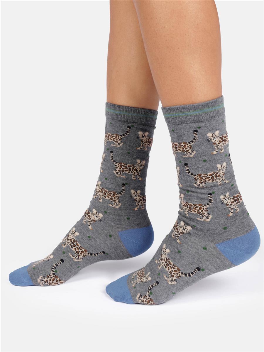 Womens Cats And Dogs Bamboo Crew Socks