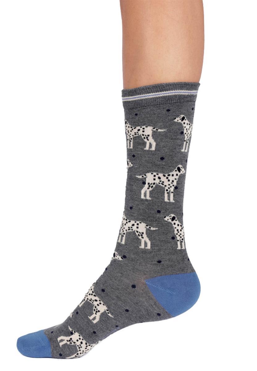 Womens Cats And Dogs Bamboo Crew Socks