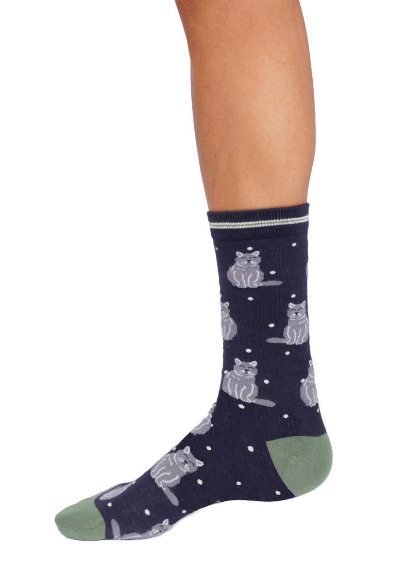 Womens Cats And Dogs Bamboo Crew Socks