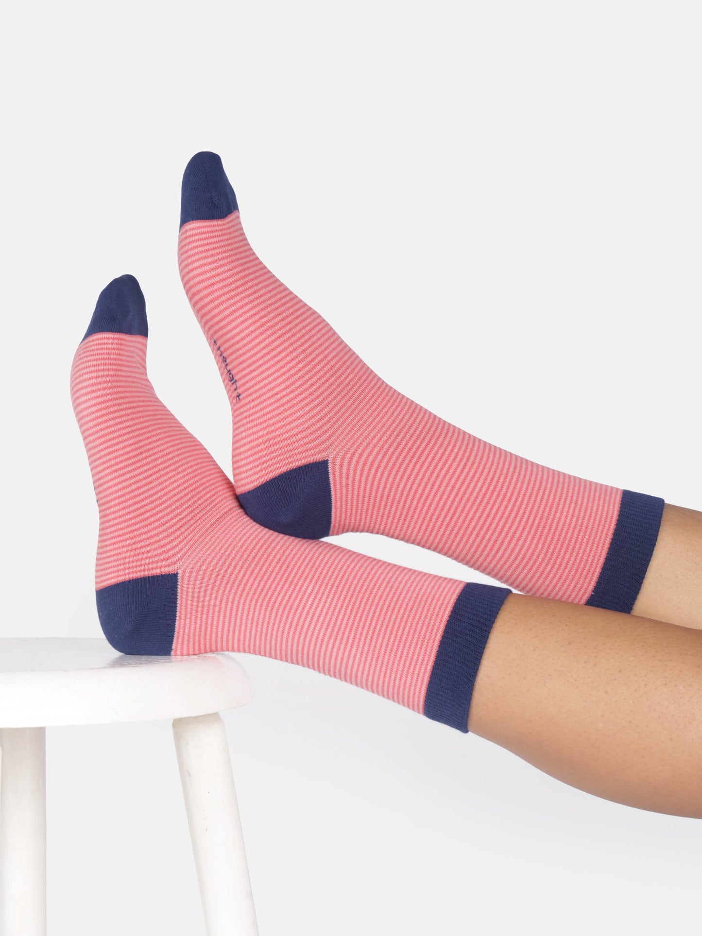 Womens Modal Stripe Crew Socks - Marlowe nature