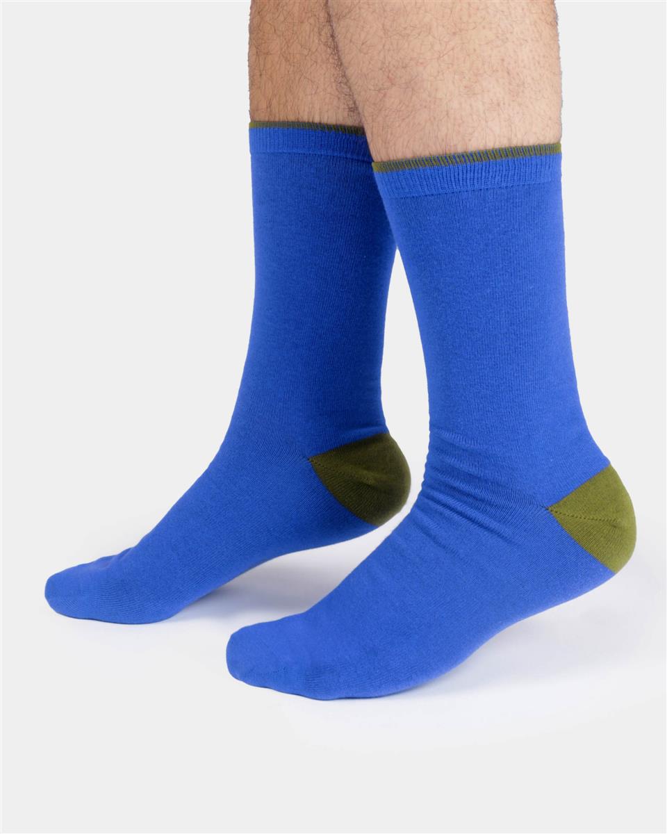 Mens Modal Tipped Crew Socks - Marlowe nature