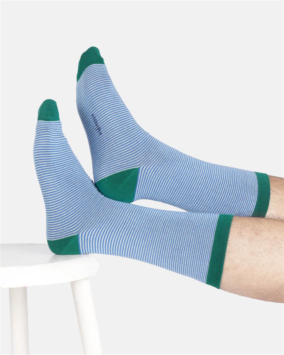 Mens Modal Stripe Crew Socks - Marlowe nature