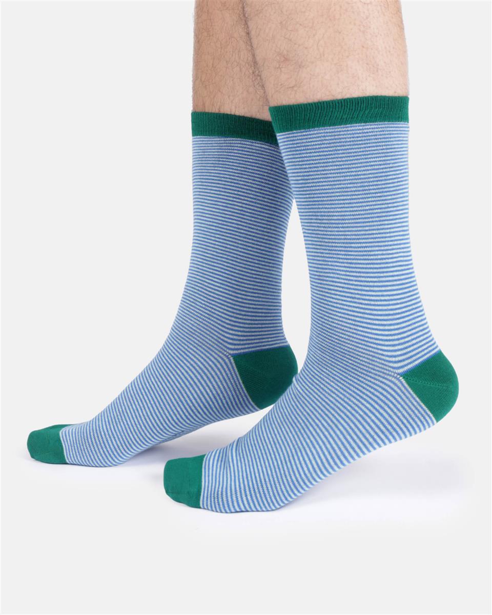 Mens Modal Stripe Crew Socks - Marlowe nature