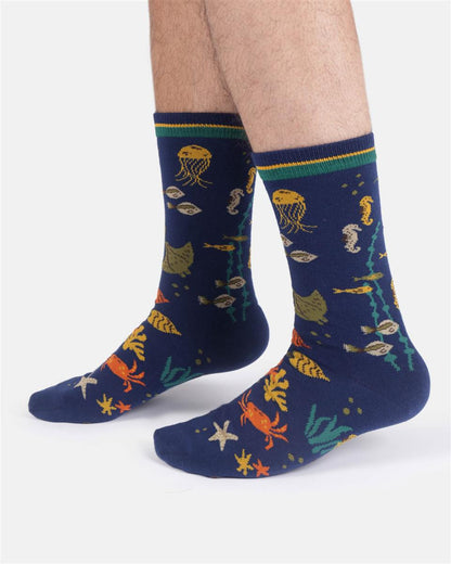 Mens Under The Sea Organic Cotton Crew Socks