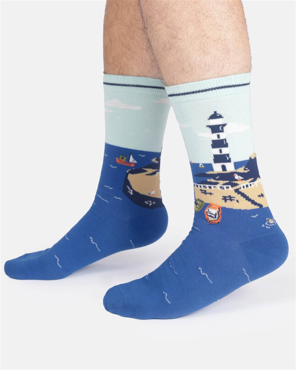 Mens Harbour Organic Cotton Gift Box Of 4 Socks