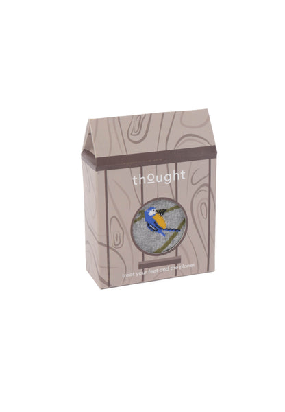 Mens Birds Organic Cotton Socks In A Birdhouse Gift Box