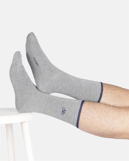 Mens Embroidered Bike Bamboo Crew Socks