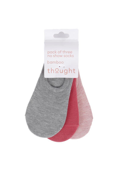 Womens Bamboo No-Show Socks 3 Pack