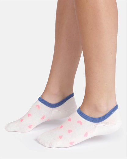 Womens Patterned Organic Cotton No-Show Socks 3 Pack