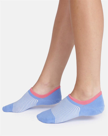 Womens Patterned Organic Cotton No-Show Socks 3 Pack