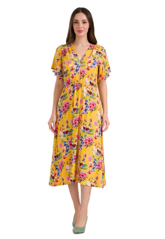 Trix Butterfly Sleeve Dress