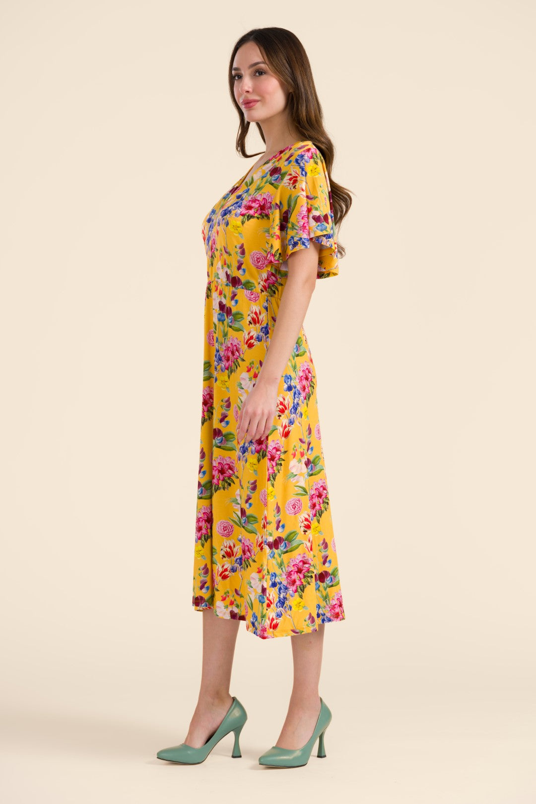 Trix Butterfly Sleeve Dress