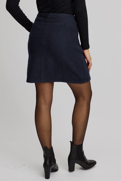 Kurzer Rock Aus Reinem Wollfleece
