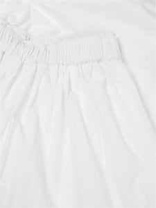 Poplin Elastic Waist Skirt