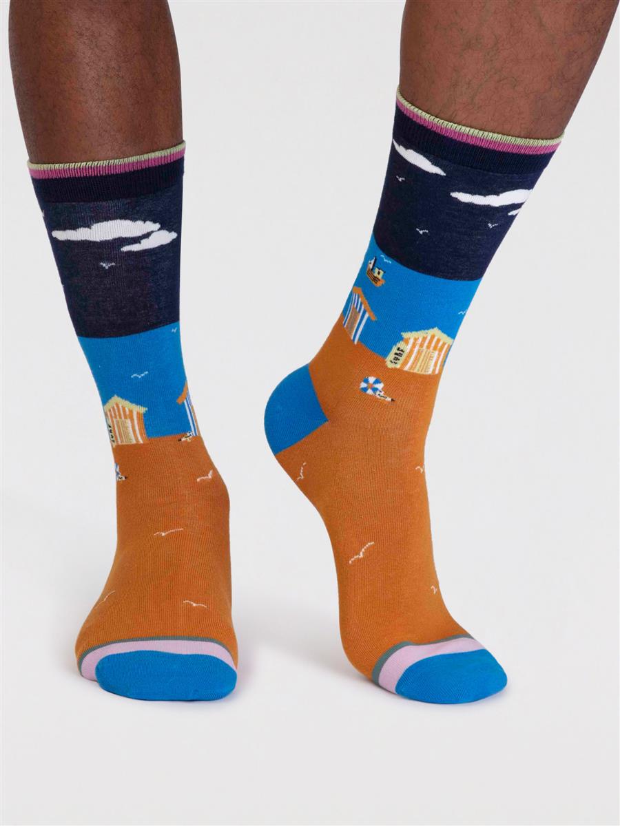 Dae Seaside Scene Socks